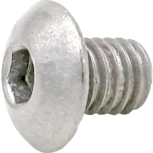 20pcs M5 x 6mm GR2 TA2 Pure Titanium Hex Socket Dome Cap Screw Bolt Anti Acid Corrosion