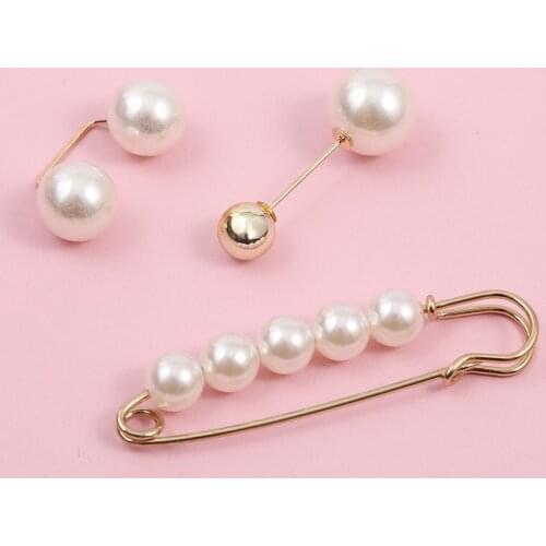 2021 New Sale Elegant Women Pearl Brooches Retro Fashion Brooch Pins Jewelry Clothes Accessories Wholesale Sales Broches Pin