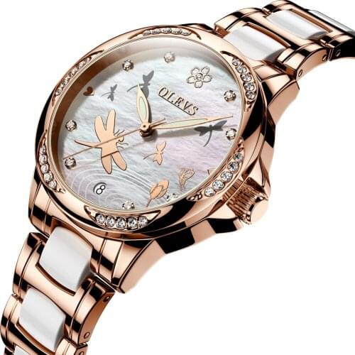 Oris brand elegant ladies watch, net celebrity fashion automatic mechanical luminous watch, gift decoration three-piece gift box