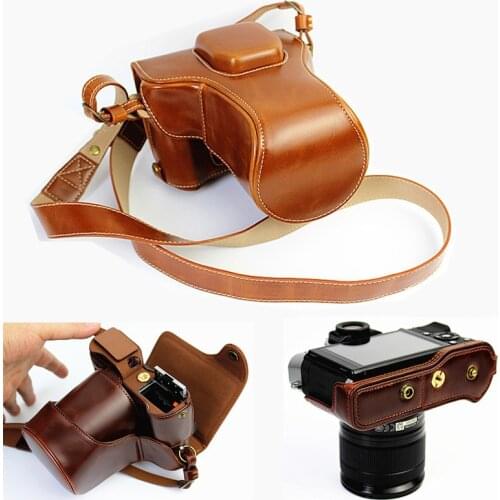 PU Leather Case Camera bag For Fujifilm XT20 XT10 XT-20 XT30 X-T10 X-T20 X-T30 SLR Cover With Battery Opening + shoulder strap