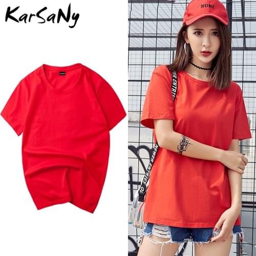 Oversized T Shirt Women Black Tee Shirts For Ladies Cotton Summer O Neck White Tshirt Women Cotton Plus Size Womens T-shirt