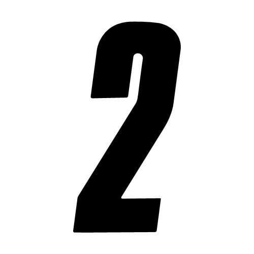 Race Number 2 racing numbers decals motocross atv dirt bike