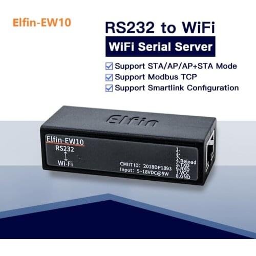 HF Elfin-EW10 Serial Port RJ45 RS232 to WIFI Serial Server Wireless Networking Devices Modbus TPC IP Function High Flying Serial