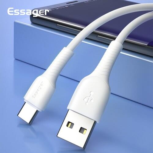 Essager USB Type C Cable For Samsung S20 S10 Xiaomi mi 10 Pro Type-C USB-C 3A Fast Charging Charger TypeC USBC Data Wire Cord