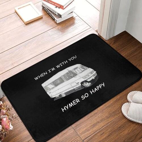 When I'm With You Hymer So Happy Doormat Carpet Mat Rug Polyester Anti-slip Floor Decor Bath Bathroom Kitchen Living Room 40*60