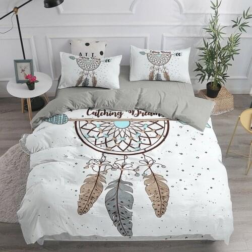 Dream Catcher Bedding Set Elegant Bohemian Duvet Cover Queen 220x240 Ethnic Quilt Cover Single Double King Comforter Bed Cover