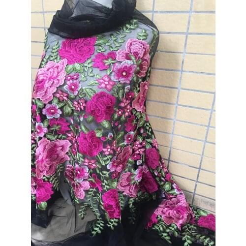 Lace fabric high quality lace nigerian lace fabric S-30681 for women dress african tulle lace with stones 5yards per piece