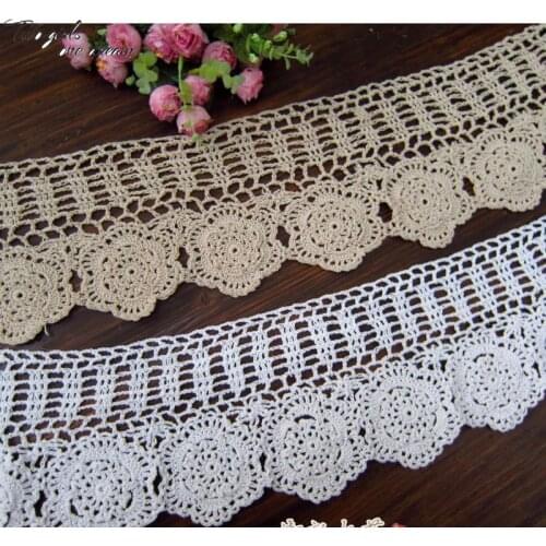 DIY Retro Lace wool placemat cup coaster tea mug coffee kitchen drink table place mat cloth Crochet doilies dining felt pad 21cm