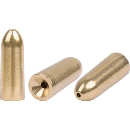 30Pcs Brass Fishing Sinkers Bullet Shape Copper Sinker Weights Jig Hooks Fishing Swivels Connector Fishing Tackle Accessories