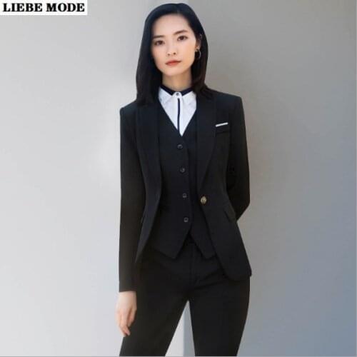LIEBE MODE Women's Trouser Suits With A Vest