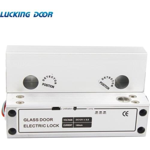 LUCKING DOOR DC12V Right Hand Security Electric Drop Bolt Lock Frameless Glass Door Electronic Lock For Access Control