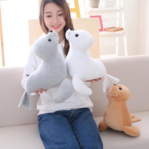 Miaoowa 1pc 35cm Cute Stuffed Sea Lion Plush Toy Soft Pillow Kawaii Cartoon Animal Seal Toy Doll for Kids Lovely Chilrens Gift