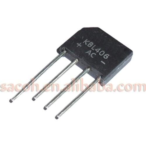 10Pcs KBL406 or KBL406G or KBL409 KBL408 KBL407 KBL405 KBL404 KBL403 KBL402 KBL401 DIP-4 4A 600V Bridge Rectifier