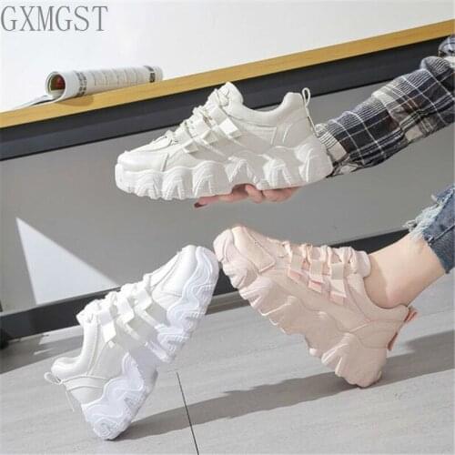 2021 New Spring and Autumn New Womens Wild Casual Dad Shoes Fashion Lightweight Sports Womens Comfortable Flat Shoes