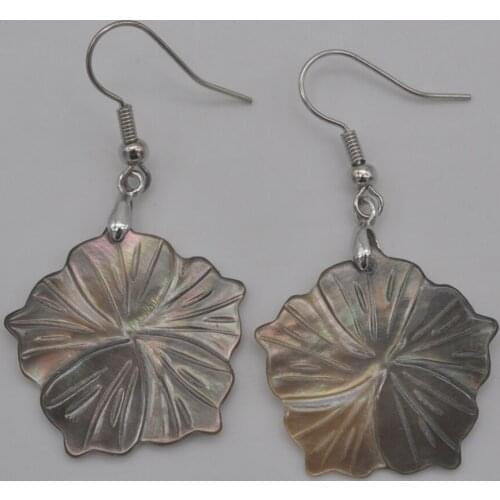 New Black Shell Earrings Slipper Jewelry WT005