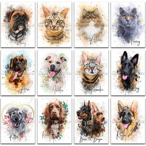 5D Full Square Diamond painting embroidery Cross stitch Dog cat bulldog shepherd doberman 3D DIY Round Drill Drawing mosaic 446