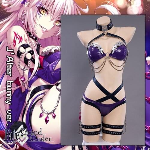 Pre-Sale Fate/GrandOrder FGO Jeanne d'Arc (Alter) J'Alter Bunny Girl Ver. Cosplay Costume Sexy Women Halloween Full Set