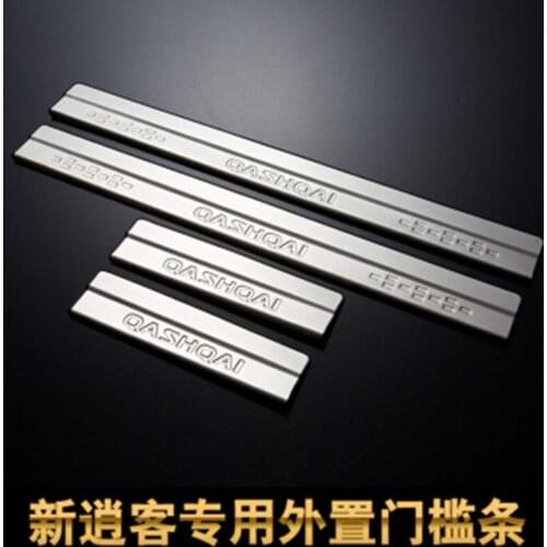 Car Styling For Nissan Qashqai J11 2016 2017 2018 Door Sill Door Sill stainless steel Car door cover outside door sill plate