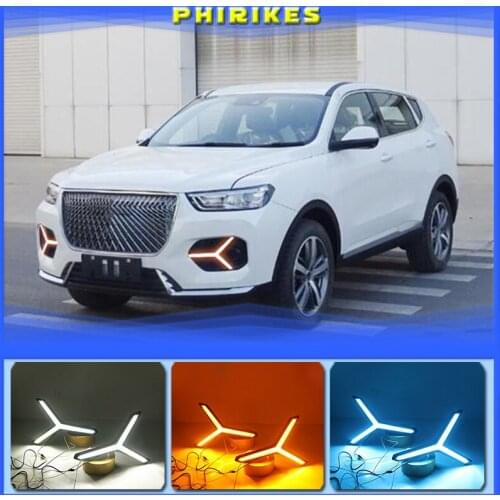LED Daytime Running Lights Turn signal DRL Drive Light with fog lamp hole For Great Wall Haval H6 Hover H6 2020 2021