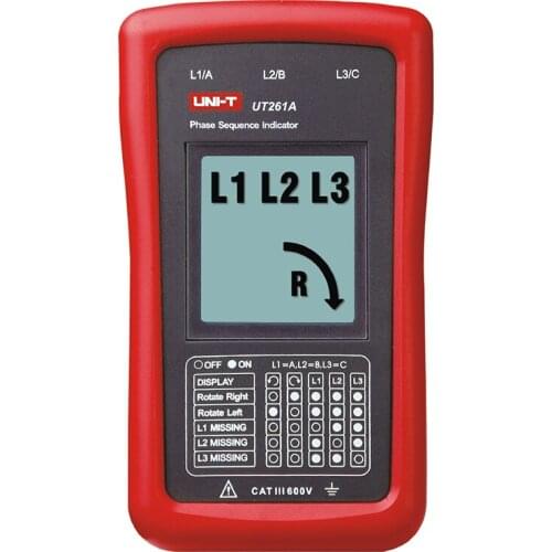 UT261A Phase Sequence and Motor Rotation Indicatior