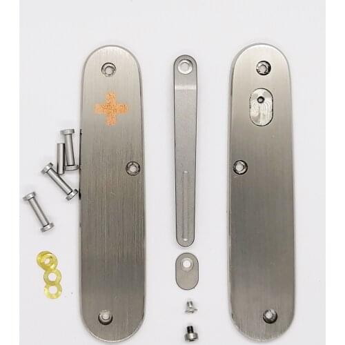 2 Layer 3 Layer TI Scales with Titanium Alloy Pocket Clip for 84mm Victorinox SAK
