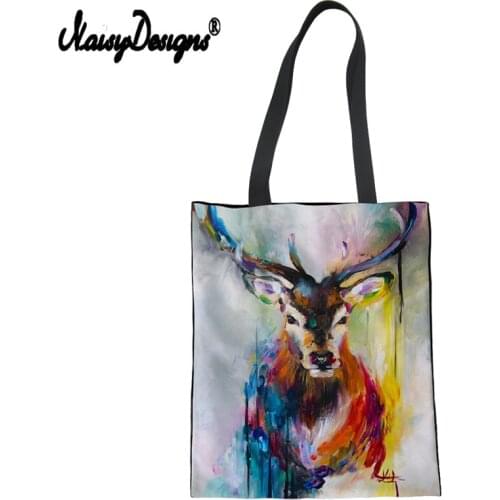 Famous Oil Painting Print Women Shopping Bag Colored Drawing Bag Ladies Foldable Trip Bag For Girls Totes Bag Handbags Female