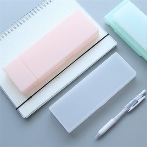 Hot Sale Transparent Pencil Case Pencil Box Plastic Storage Box Learning Stationery Office Supplies