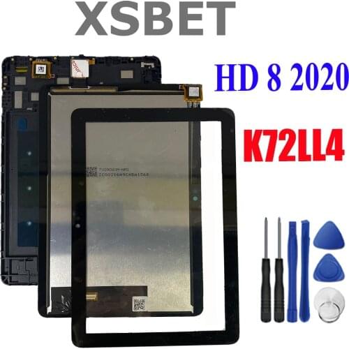 For Amazon Fire HD 8 2020 10th Gen K72LL4 LCD Display Touch Screen Digitizer Glass Assembly