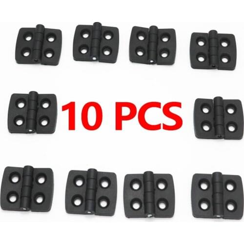 10PCS 40*30mm Small Hinges Black Mini Plastic Door Bearing Butt Cabinet Drawer Jewellery Box ABS Hinge For Furniture Hardware