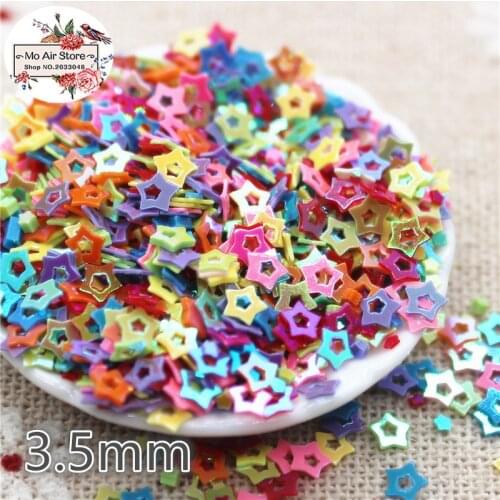 10000pcs/lot 3mm shiny cute small star hollow out lovely laser paillette decoration multicolor