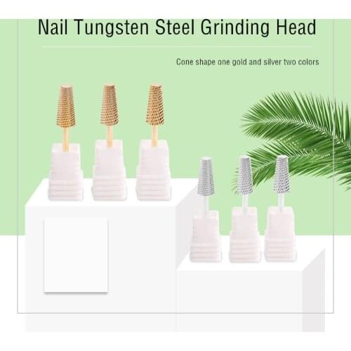 2.35mm 3/32'' Nail Drill Bits Barrel Smooth Top Safety Nail Art File Drill Bit Manicure Electric Carbide Drill Bit Manicure Set