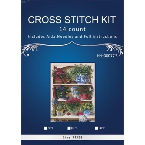 4CT Needlework Cross stitch kits For Embroidery Bonsai flower Counted Cross-Stitching embroidered home decor HH-30077