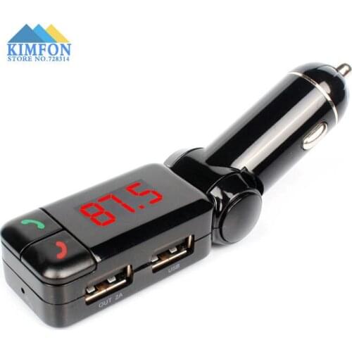 50Pcs/Lot BC06 LCD Bluetooth Car Kit MP3 FM Transmitter SD USB Charger Handsfree for iPhone & android