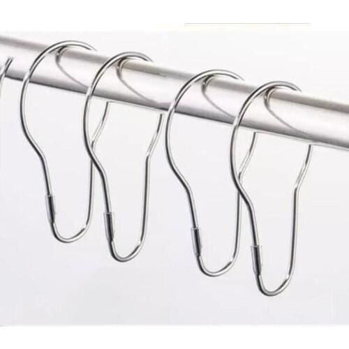 5000pcs Shower Curtain Hooks Rings Bathroom Curtain Rustproof Stainless Steel Rings Hook Polished Chrome Free Shipping #32681