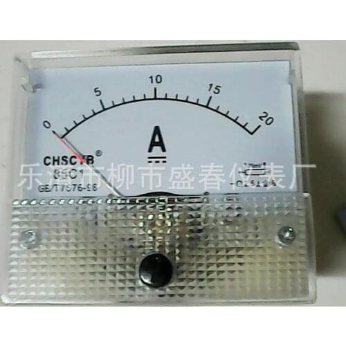 DC Analog Meter Panel 20A AMP Current Ammeters 85C1 0-20A Gauge
