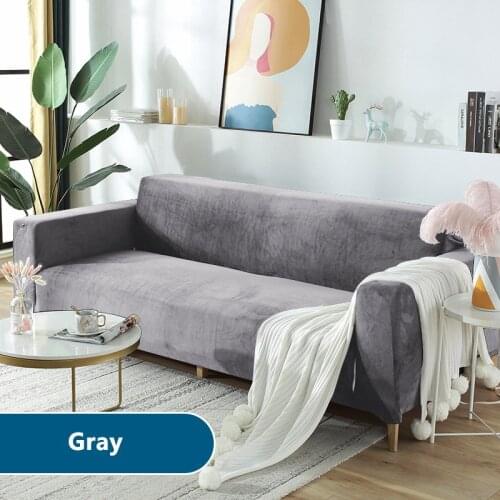 High Grade Velvet Stretch Sofa Cover for Living Room Couch Slipcover Furniture Protector Case Sofa Cover Elastic 1/2/3/4 Seater