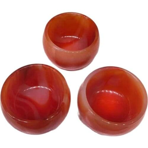 Polished red agate stone bowl carnelian crystals bowls for decoration