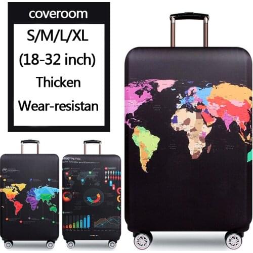 Luggage protective cover trolley case cover travel dust-proof elastic cover bag 18-32 inch thick wear-resistant durable durable
