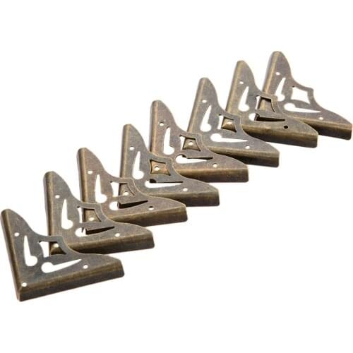 8Pcs 41mm Jewelry Gift Wood Box Case Corner Brackets Book Scrapbooking Notebook Album Menus Folders Corner Decorative Protectors