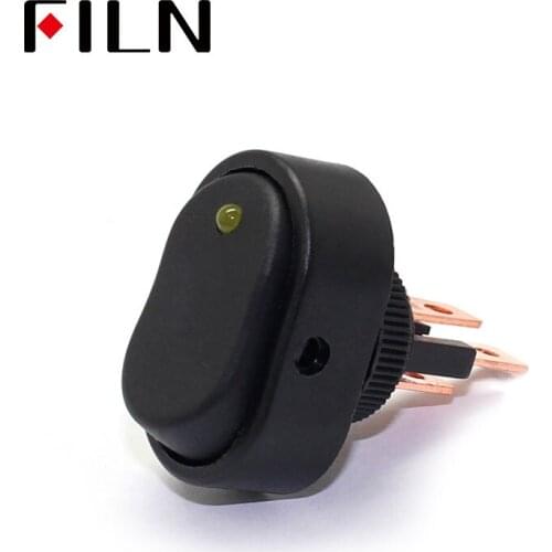 FILN ASW-20D 12v red yellow blue green white led 30A auto rocker switch car switch