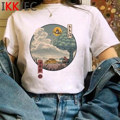 Totoro Studio Ghibli Cute Anime T Shirt Women Harajuku Miyazaki Hayao Kawaii T-shirt Graphic 90s Tshirt Fashion Top Tees Female