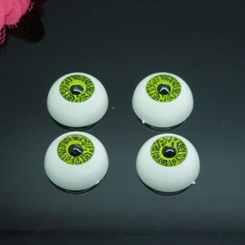 20Pcs(10pairs) Half Round Plastic Doll Eyes light Green color BJD EYES, Doll Dollfie Eyes Eyeballs Wholesale 16mm AL020