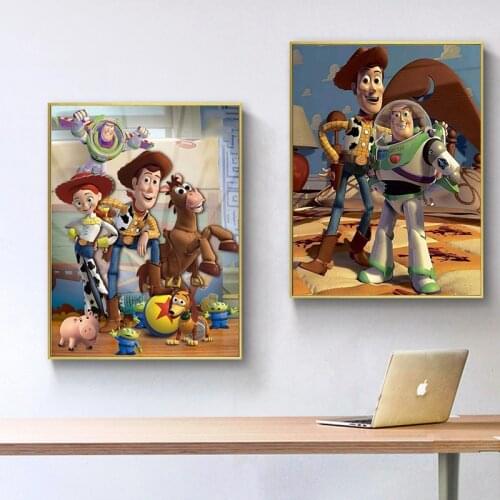 Disney Canvas Painting Toy Story on The Wall Art Posters And Prints Cartoon Movie Pictures For Home Decoration