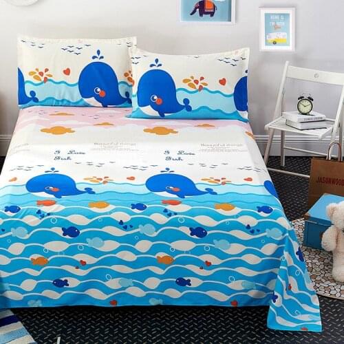 Bedding Three Piece Set Four Piece Set [bed Sheet + Pillow Case] Bed Sheet Three Piece Set Cartoon Sheet
