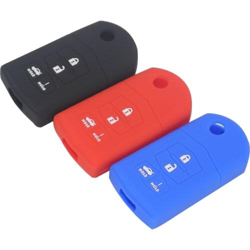 Kutery 10PCS 4 Buttons Silicone Colorful Remote Key Cover Case For Mazda 3 6 RX-8 MX5 MX-5 Miata SPEED3 Protection Replacement