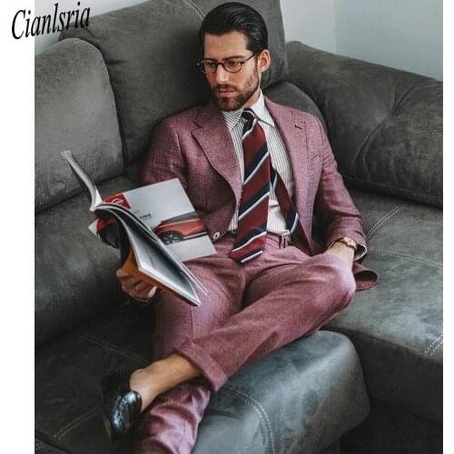 British Style Mens Coat Suits Customize Winter Groom Wedding Tailored Party Prom Business Blazer (Jacket+Pants)