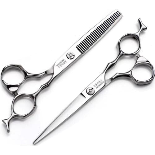 6 Professional Hair Salon Structure Scissors Set Cutting Barber Haircut Thinning Shear Scissors Hairdressing Hair Tools Scissors