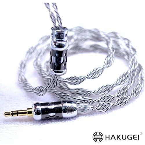 HAKUGEI Voice of Sky Sea Earbuds earphone upgrade Cable Litz 6N Silver Mixed Graphene wire 0.78mm MMCX QDC UE