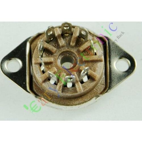 Wholesale and retail 8PCS 9 PIN VACCUM TUBE SOCKET SAVER base MOUNT FOR 12AX7 12AU7 ECC82 ECC83 radio free shipping