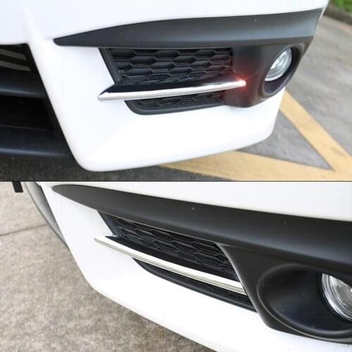 For Honda Civic 2016 10TH Generation Front Fog Light Lamp Decoration Strip Auto Car Car-styling Trim Sequins Bezel